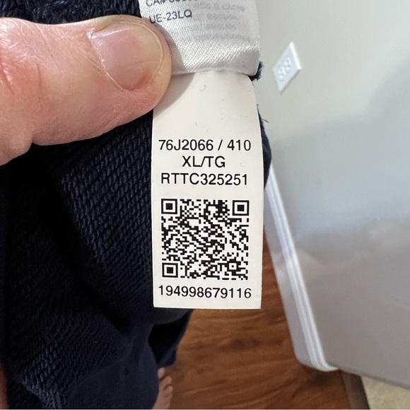 Tommy Hilfiger Navy Wide Leg High Rise Sailor Pull On Sweat Pants size XL - Picture 8 of 8